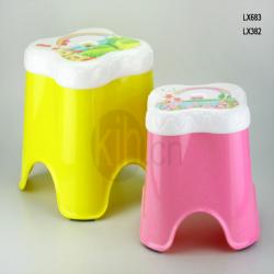 雙色防滑花形凳（小、中