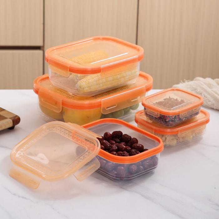 鮮凈無縫密封保鮮盒(長方3件套/5件套)